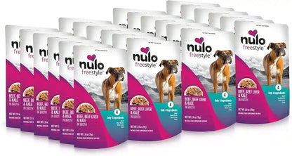 Nulo Freestyle Variety Flavor Real Meat Grain-Free Premium Puppy & Dog Food Topper, 2.8 Ounce (Pack of 6)18