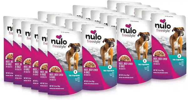 Nulo Freestyle Variety Flavor Real Meat Grain-Free Premium Puppy & Dog Food Topper, 2.8 Ounce (Pack of 6)18