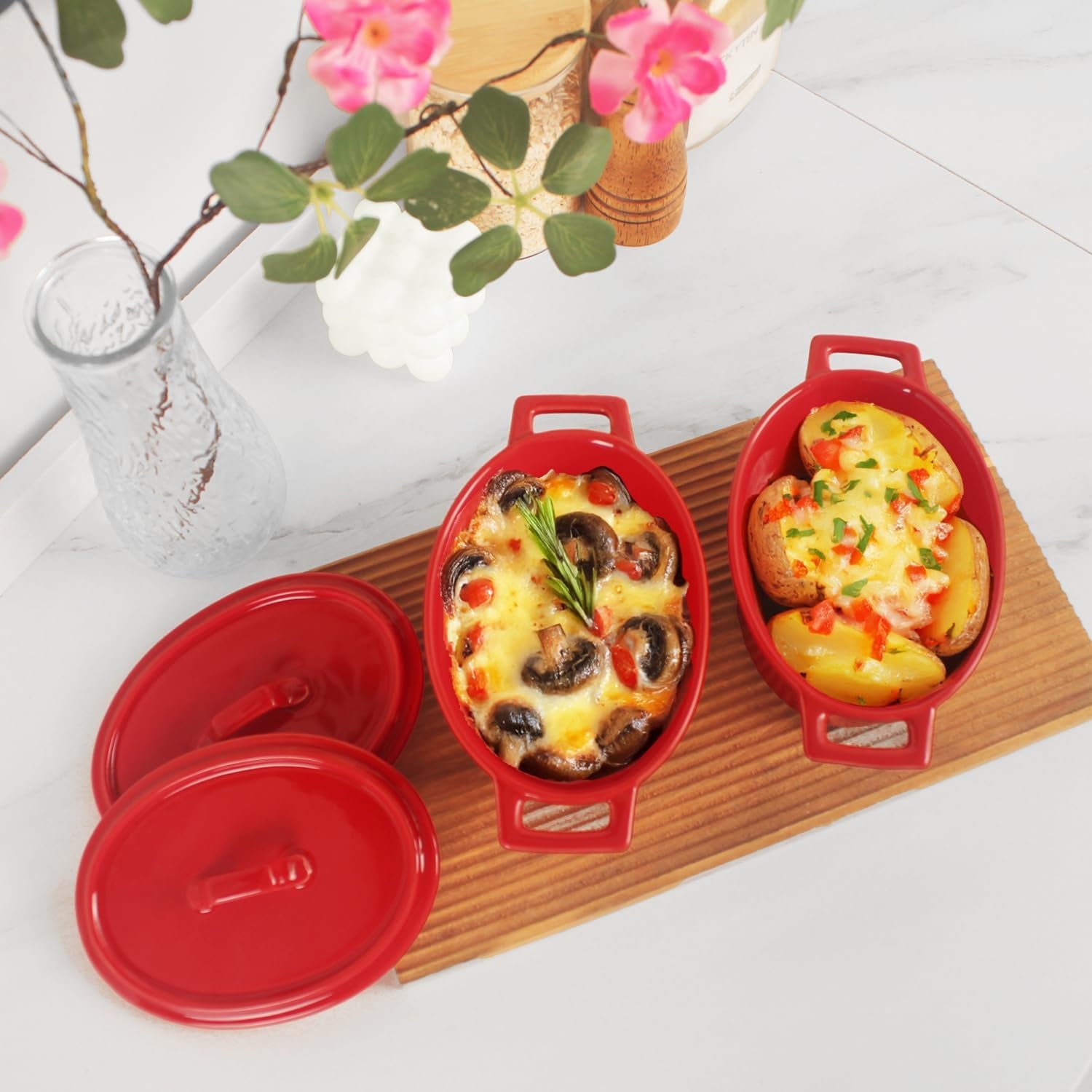 ceramic-mini-oval-cocotte-set-10-ounces-small-casserole-dishes-with-lids-and-handles-individual-baking-ramekins-oven-microwave-dishwasher-safe-red-7-1-inch