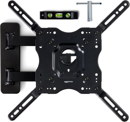 Full Motion Articulating TV Wall Mount, with Swivel and Tilt, for 26" to 55" Tvs and Flat Panels up to 80 Lbs, VESA Compatible, Single Stud, Black1
