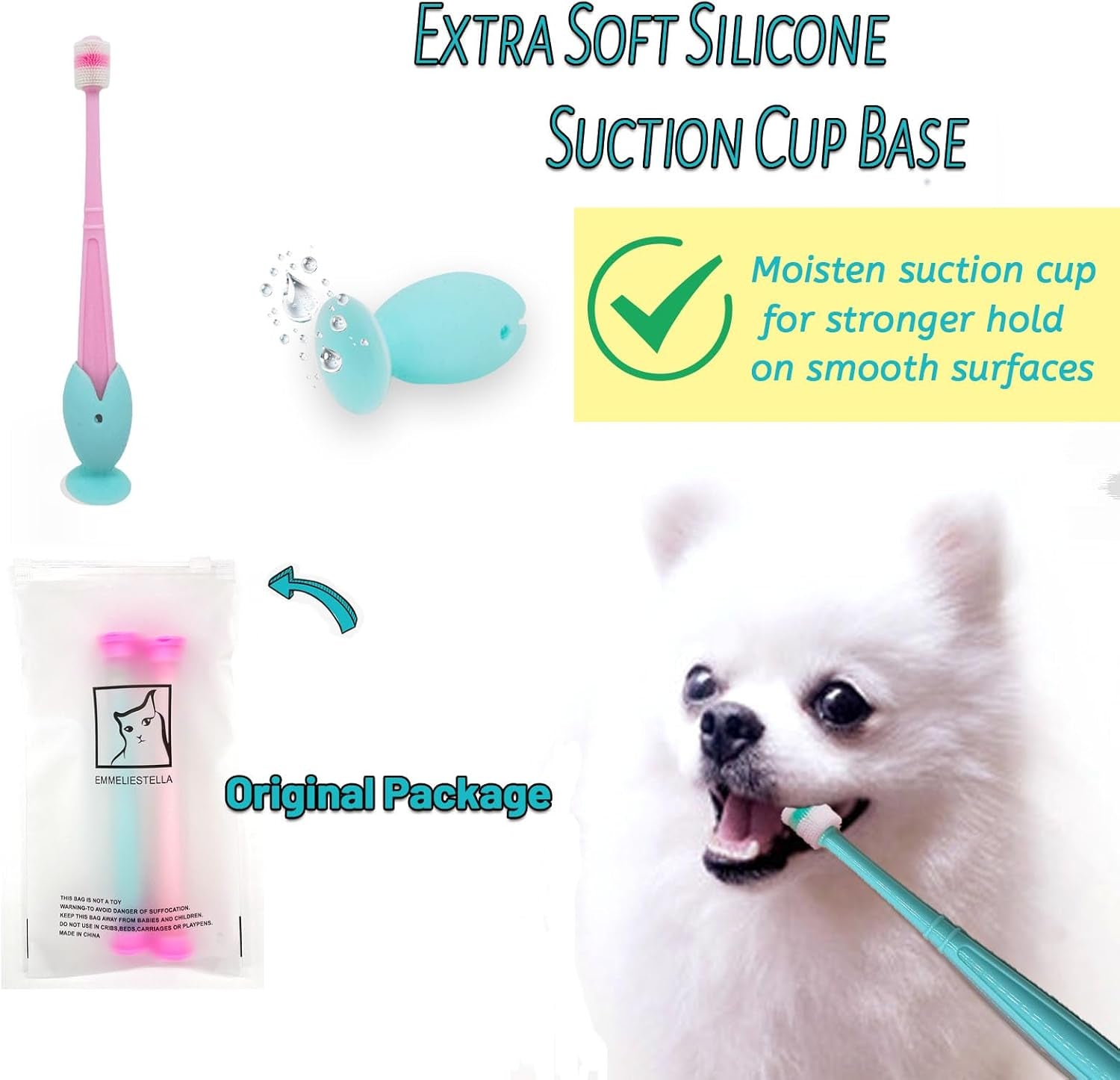 e-m-s-t-by-emmeliestella-small-dog-cat-toothbrush-360-degree-soft-silicone-cat-dental-care-toothbrush-holder-easy-to-handle-independent-packaging-suction-cup-light-blue-pink-2-pack-holder