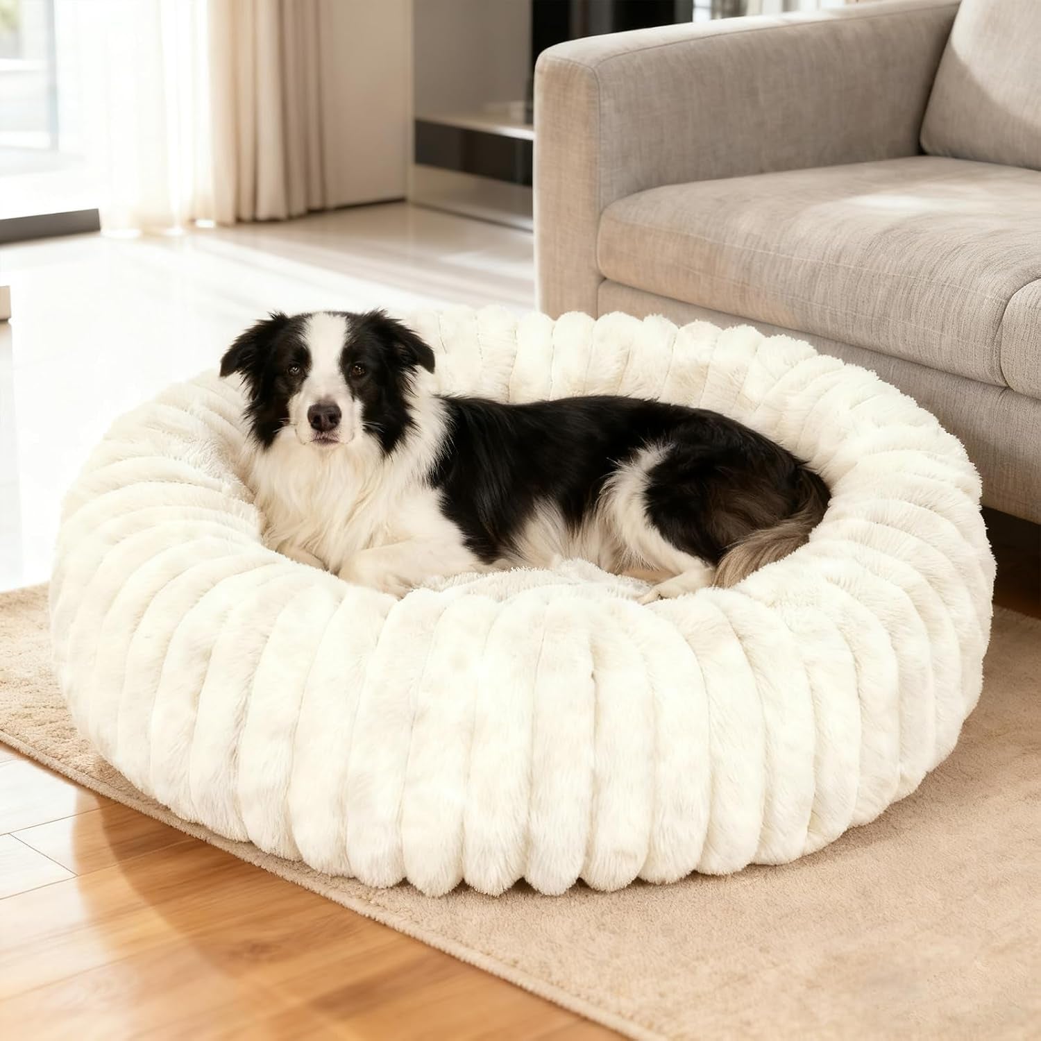 washable-small-cat-dog-bed-puppy-bed-cat-beds-for-indoor-catsgrey-s-calming-anti-anxiety-round-donut-dog-bed-cute-fluffy-puppy-dogs-beds-for-small-dogs-anti-slip-comfort-pet-bed
