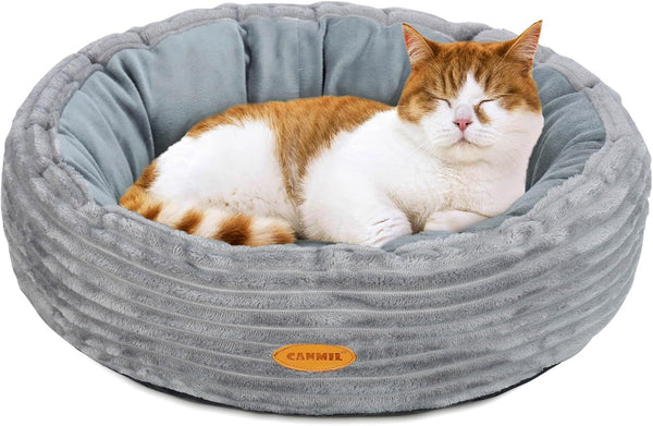 Heated Cat Bed for Indoor Cats, 20’’ Electric Cat Heated Bed Pet Warming Bed for Cats and Small Dogs, Washable Calming round Donut Pet Bed with Heating Pad, Indoor Use8
