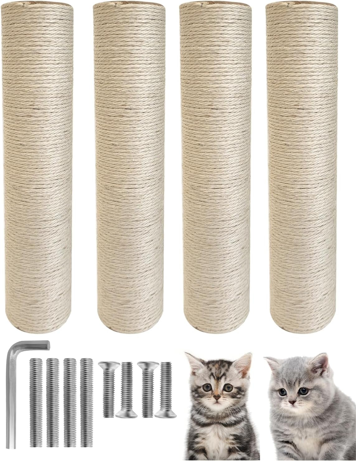 timhaka-cat-scratching-post-replacement-4-pcs-15-7-inch-sisal-pole-cat-tree-replacement-posts-refill-sisal-rope-scratcher-posts-for-indoor-tree-tower-scratch-post-replacement-for-refurbishment