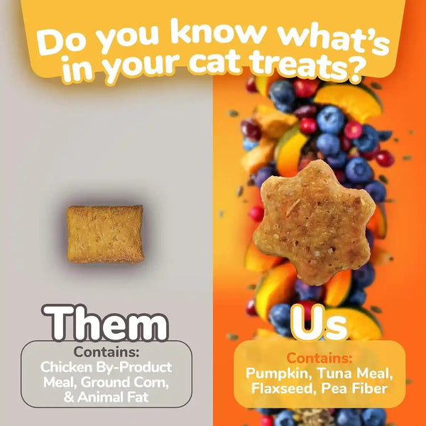 Fruitables Cat Bundle: Salmon & Cranberry + Tuna & Pumpkin - 2.5 Oz Each, Low Calorie, Real Ingredients, Superfoods5