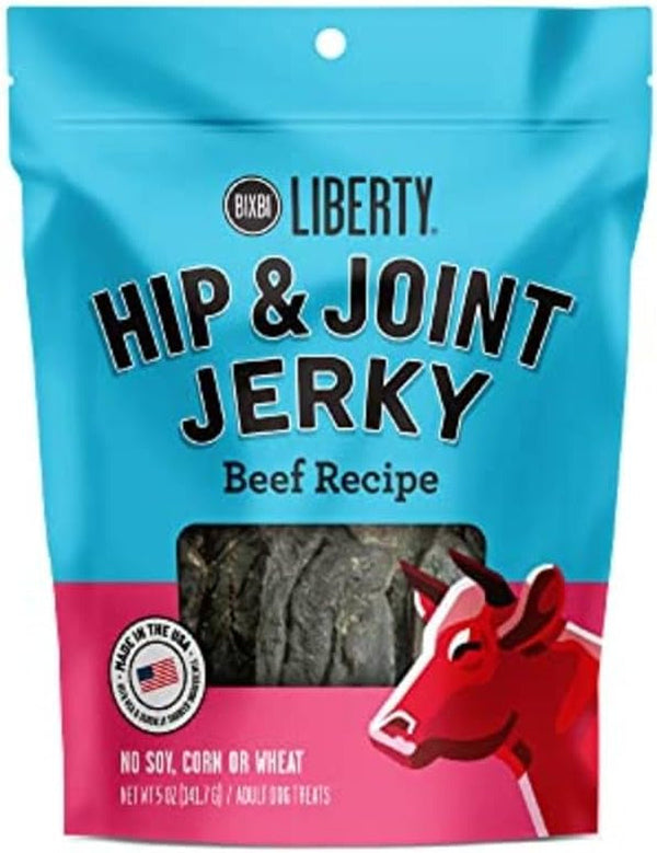 BIXBI Liberty Functional Healthy Hip and Joint Dog Jerky Treats, Beef Recipe, 5 Ounce1