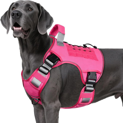 WINGOIN Tactical Dog Harness for Large Dogs, Heavy Duty No Pull Dog Harness with Handle, Adjustable Reflective Military K9 German Shepherd Big Size Dog Vest for Walking, Training, Hunting, Green (L) | with Handle,Adjustable Reflective,Green Military K9 Style,Big Size Dog Vest,For German Shepherd,For Walking Training Hunting15