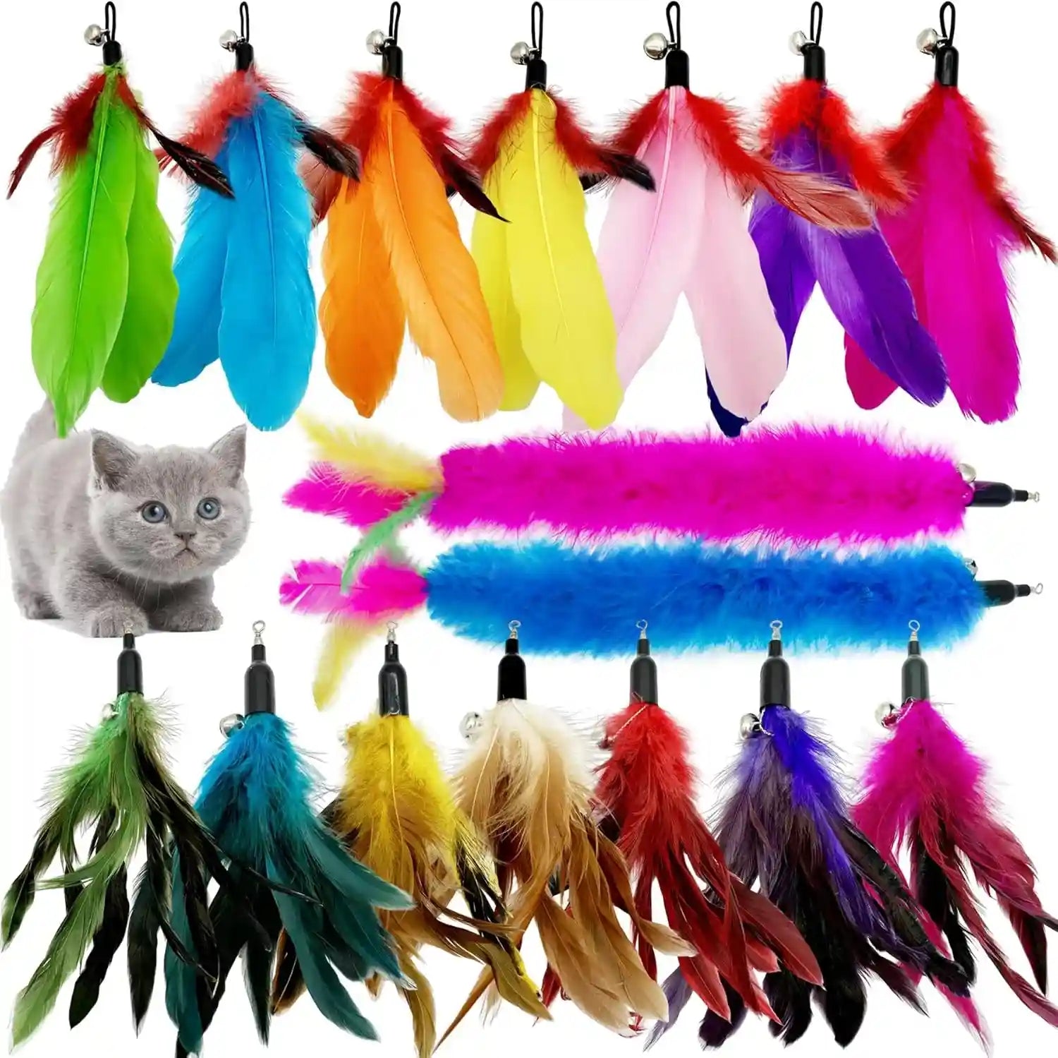cat-feather-toys-refill-16-pieces-cat-wand-replacement-feathers-toy-for-indoor-cats