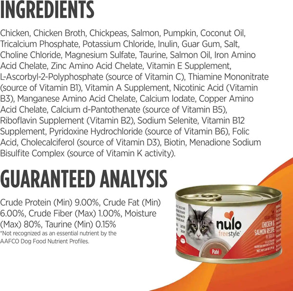 Nulo Freestyle Cat & Kitten Wet Pate Canned Cat Food,Premium All Natural Grain-Free, with 5 High Animal-Based Proteins and Vitamins to Support a Healthy Immune System and Lifestyle 2.8 Oz (Pack of 12)6