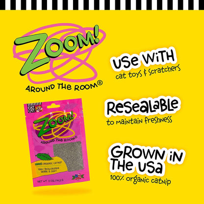 Petmate Organic Catnip - Hoots Zoom around the Room Catnip - Grown & Harvested in USA 0.5Oz Pouch2