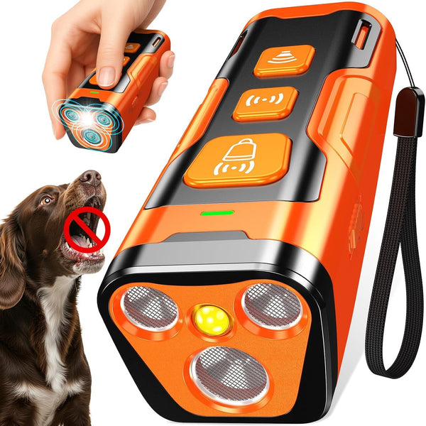 YUYQA Dog Bark Deterrent Device, 3X Ultrasonic anti Barking, 6 Training Modes 23 FT Range Barks No More Indoors Outdoors Behavior Correct Safe & Humane Rechargeable Compact Bark Control for Dogs1
