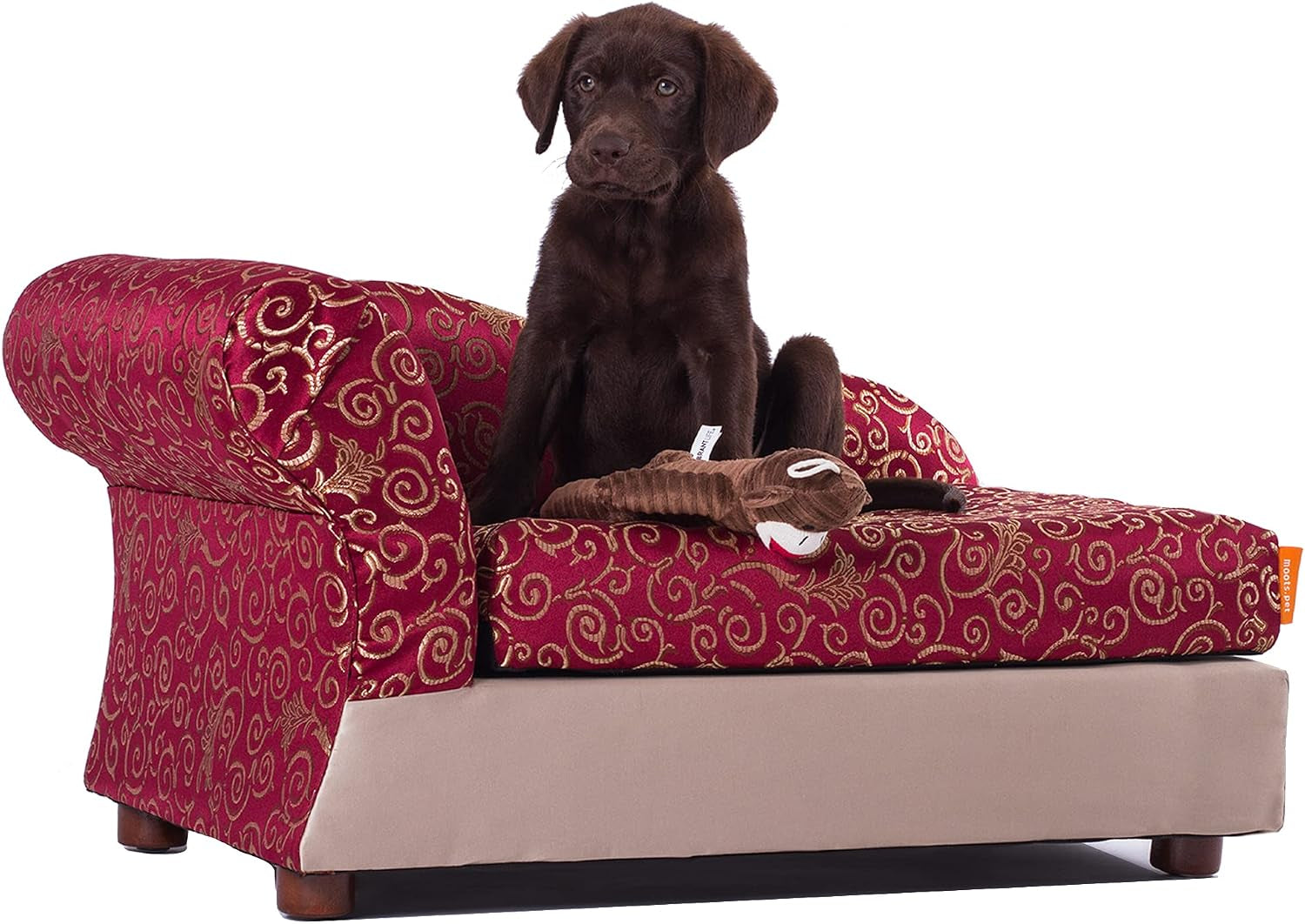 moots-furry-pet-lounge-pet-bed-with-2-pillows-deluxe-sofa-for-dogs-easy-to-coordinate-stylish-and-cleanable-dog-sofa-couch-charcoal-large