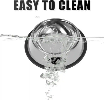 Stainless steel pet bowl with non-slip base, easy to clean, splashing water highlights hygiene for cats and dogs4