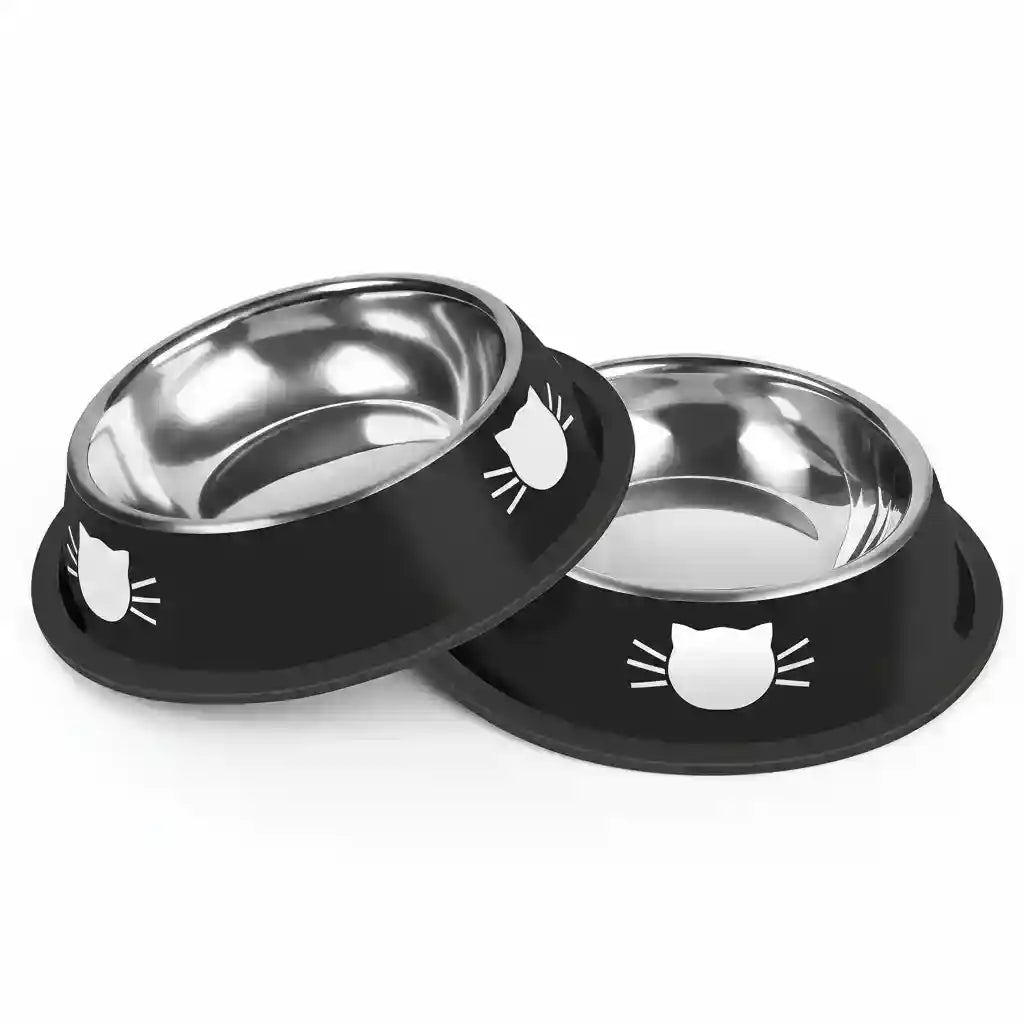 stainless-steel-cat-bowls-with-black-base-and-white-cat-face-design-ideal-for-pet-feeding