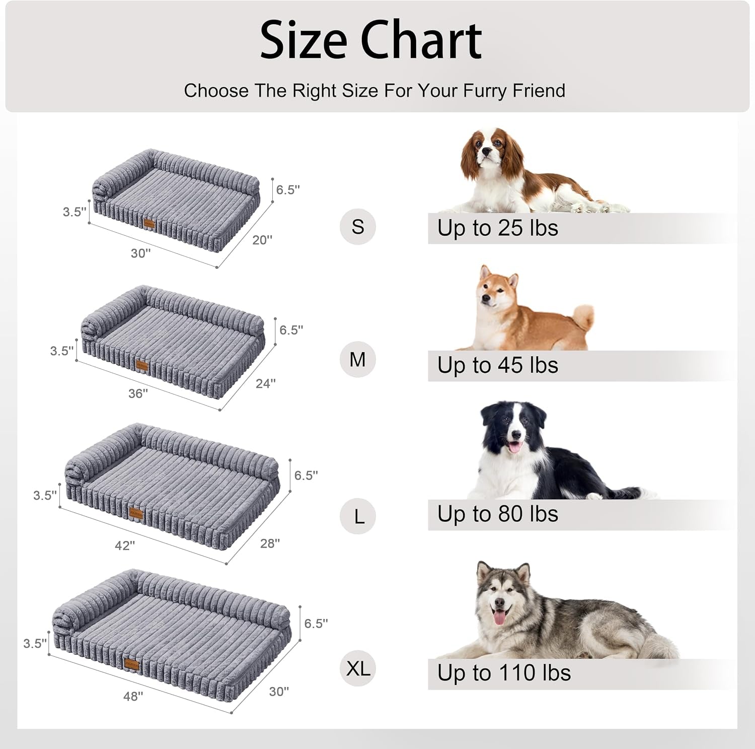orthopedic-calming-large-dog-bed-pet-sofa-bed-36x24-grey-2-sided-pet-couch-large-sized-dog-soft-egg-crate-foam-dog-mat-waterproof-removable-washable-cover-nonskid-bottom-cat-bed