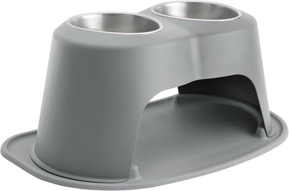 Weathertech Double High Pet Feeding System - Elevated Dog/Cat Bowls - 8 Inch High Dark Grey (DHC3208DGDG)20