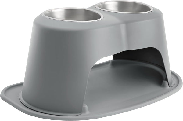 Weathertech Double High Pet Feeding System - Elevated Dog/Cat Bowls - 8 Inch High Dark Grey (DHC3208DGDG)20