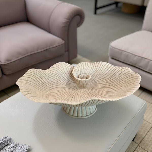 Large Decorative Bowl Decor, Decorative Bowls for Modern Home Decor,Stylish Key Bowl for Entry Table,Decorative Fruit Bowls for Kitchen Counter (15.55" Beige)5