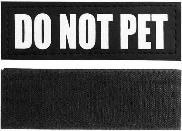 Fairwin Dog Patches, Reflective and Removable Dog Tags for Service Vest Dog Harness (DO NOT PET, Xs:3.5"X1")2
