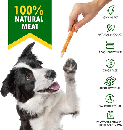 Beloved Pets Dog Treats & Long Lasting Rawhide Chews Wrapped Chicken – Pet Bones Sticks for Large, Medium & Small Breeds – Aggressive Chewers Snacks – Puppy Toys Treats3