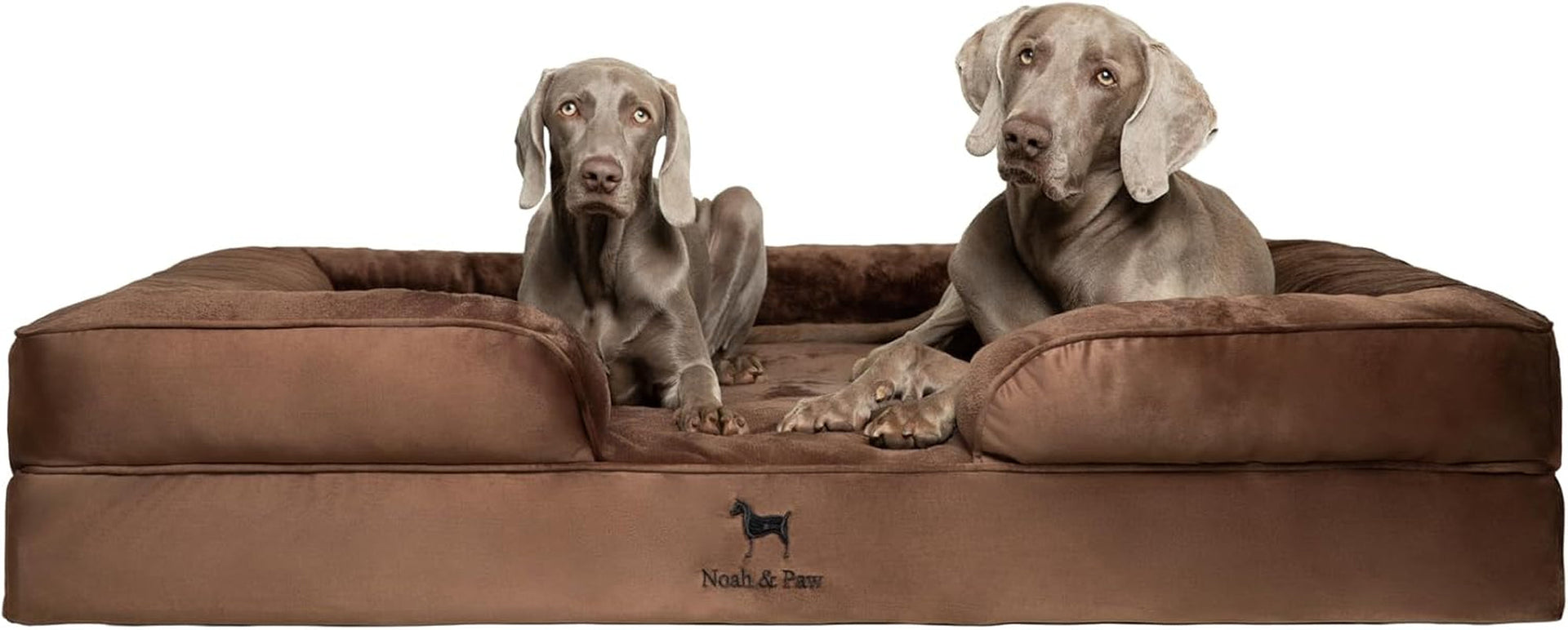 noah-paw-large-dog-bed-35x25x11-inch-orthopedic-dog-beds-eggshell-memory-foam-infused-with-cooling-gel-inner-cover-water-resistant-machine-washable-faux-leather