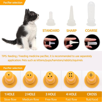 Puppy Kitten Bottle for Nursing, Newborn Baby Dog Cat Rabbit Feeding Feeder4