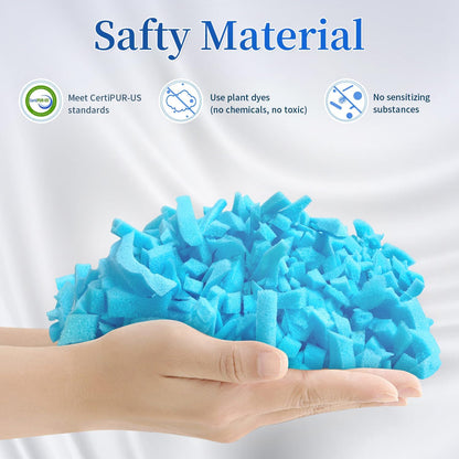 Bean Bag Filler, 10Lbs Shredded Memory Foam Filling, Soft Pillow Stuffing Bean Bag Refill Foam for Couch, Cushion, Stuffed Animals, Dog Bed, Arts Crafts | Soft Pillow Stuffing | Light Supportive | Ideal for Couch Cushions, Stuffed Animals, Dog Bed, Arts Crafts | Oeko-Certified2