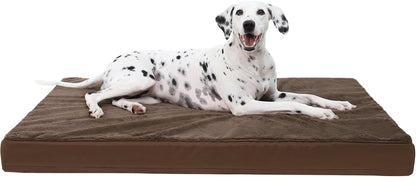 KSIIA Orthopedic Dog Bed for Large Dogs with Waterproof Lining, Grey, 35X22 | Deluxe Soft Plush Dog Crate Bed, Washable Pet Mat with Removable Cover & Egg Crate Foam for Large Dogs Sleeping & Relaxing17