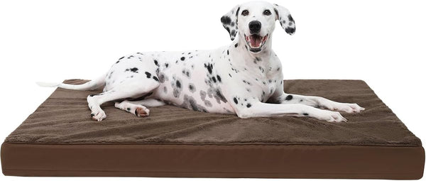 KSIIA Orthopedic Dog Bed for Large Dogs with Waterproof Lining, Grey, 35X22 | Deluxe Soft Plush Dog Crate Bed, Washable Pet Mat with Removable Cover & Egg Crate Foam for Large Dogs Sleeping & Relaxing17