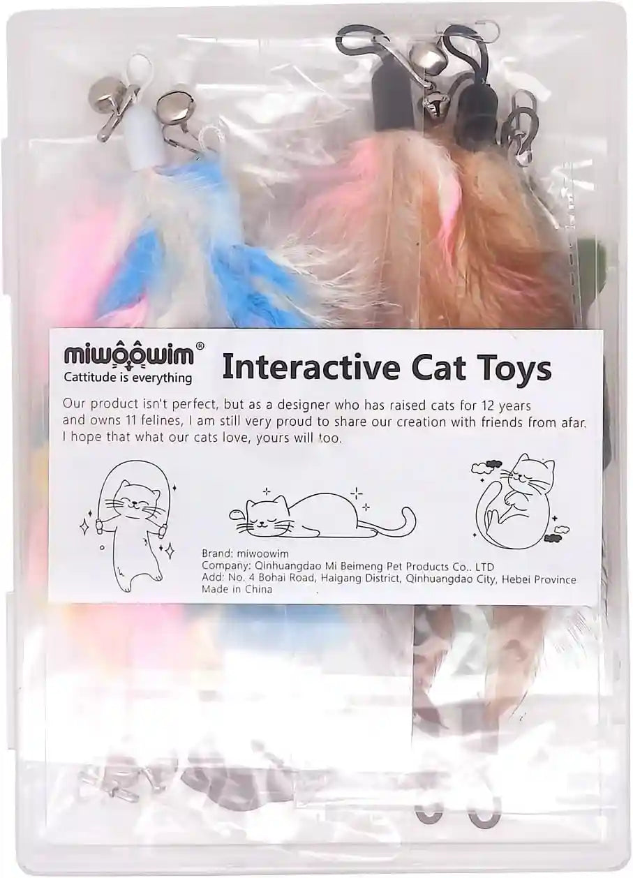 12-pack-cat-wand-feather-toy-refills-with-bells-natural-feather-replacement-for-interactive-teaser-toys-colorful-wand-attachments-durable-and-safe-cat-toy-accessories-for-exercise-and-play