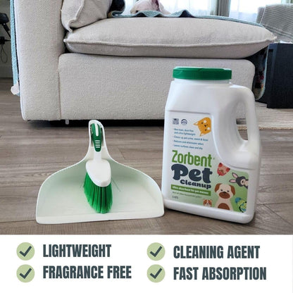 Zorbent Pet Accident Cleanup – Odor Remover for Dog & Cat Messes. Absorbs 1 Gallon. Pet-Safe Cleaner for Urine, Vomit, Poop & Accidents on Hardwood, Tile, Vinyl, Concrete, Short Carpet & Rugs, 5 Qt6