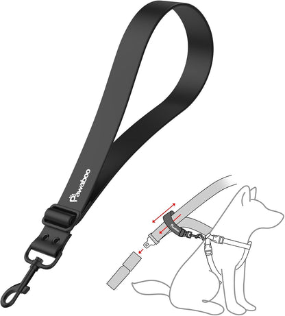 Pawaboo Dog Seat Belt for Car, with 360° Hook，20 In, Chew-Proof, Black | Adjustable Nylon & PVC Dog Car Safety Restraint, Dog Seat Belt Leashes for Cars, Universal Pet Safety Belts9