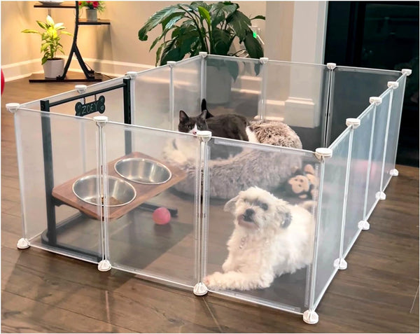 Modular Small Pet Playpen, 14 Panels, 16.5" Height Indoor Enclosure for Rabbits, Guinea Pigs, Hedgehogs, Kittens and Small Pets8