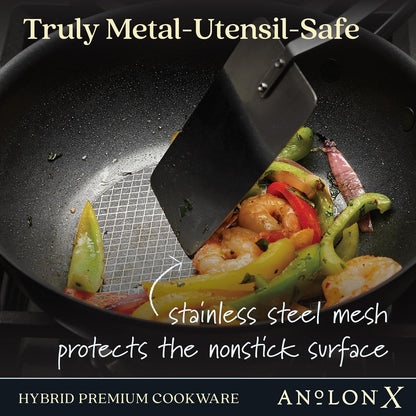 X Hybrid Nonstick Induction Stir Fry Wok Pan Cookware with Lid, Dishwasher Safe, Compatible with All Stovetops, 10 Inch - Charcoal Gray7