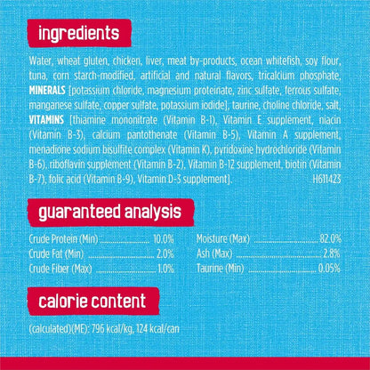 Purina Friskies Prime Filets with Ocean Whitefish and Tuna in Sauce High Protein Wet Cat Food - (Pack of 24) 5.5 Oz. Cans7