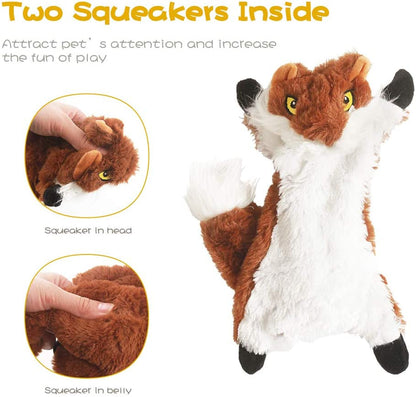 Dog Squeak Toys, No Stuffing Plush Dogs Chew Toy Bundle for Small Medium Large Breed Chewer Tough Durable Squeaky Pet Fetch Puppy Teething Chewing Interactive to Keep Them Busy Best Birthday Gift4