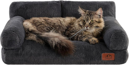 Hollypet Small Dog Large Cat Bed Puppy Couch Beds for Pets up to 25 Lbs | Fluffy Dog Cat Couch Plush Soft Warming Pets Beds with Machine Washable Cover and Non-Slip Bottom30