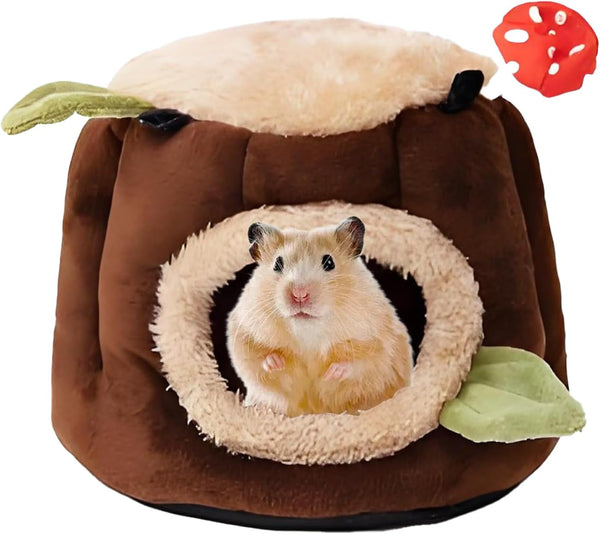 LYART Guinea Pig Hamster Bedding or Hideout for Mouse Mice Rat Ferret Bunny Fluff Bedding Bed House Cage Accessories, Dwarf Rabbits Hedgehog Bearded Dragon Warm Bedding Winter Nest Cave, Washable(2.L)7