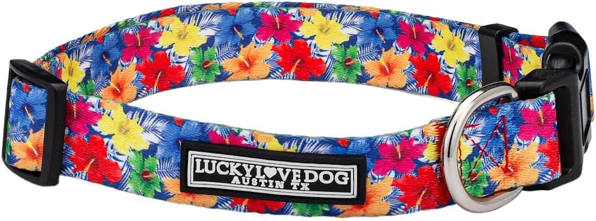 lucky-love-dog-easy-click-buckle-dog-collar-with-leash-set-combo-durable-comfortable-for-male-female-dogs-pet-collar-for-medium-dogs-secure-fit-blackbird-combo-medium