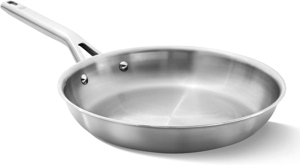 Calphalon Brushed 3-Ply Stainless Steel Cookware W/Turbo Heat Tech 10" Fry Pan, Induction, Oven Safe 450F, Brushed Stainless Silver1