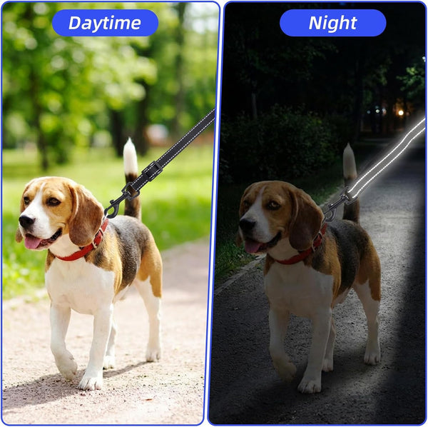 2Pcs Reflective Nylon Dog Collar Clips, Double-Ended Backup | Small Medium Dog Collar Safety Clasp Clip Adjustable Harness Connector for Pet Puppies, Black3