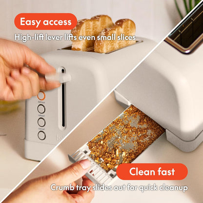 2-Slice Toaster with Extra Wide Slots and 6-Shade Control, Oatmilk5