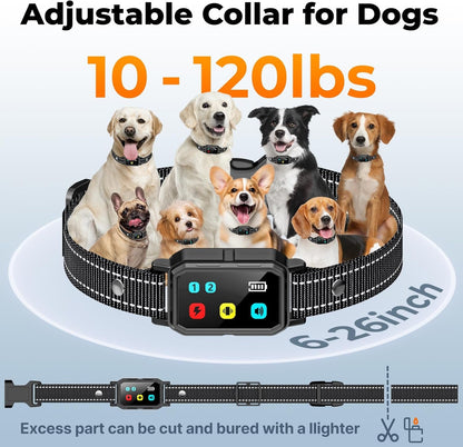 AI Dog Shock Collar 2 Dogs (10-120Lbs) - 3300FT Dog Training Collar with Remote, IPX7 Waterproof Collar with Beep, Vibration, Safe Shock for Large Medium Small Dogs, Keypad Lock and Flashing Light7