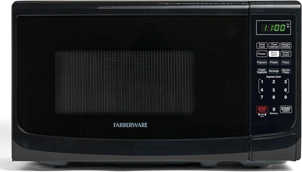 0.7 Cu. Ft. Countertop Microwave Oven – 700 Watts Power, Auto Cook Settings, Defrost, Easy Clean and Child Safety Lock - Black1