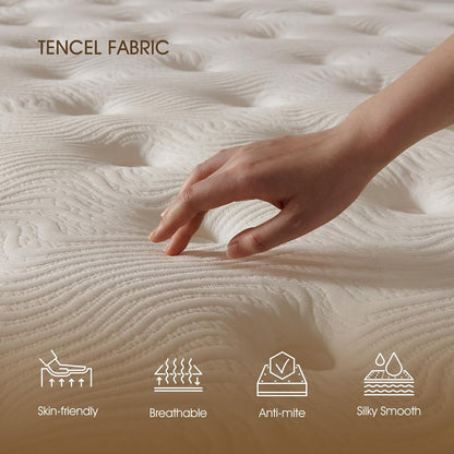 Twin Mattress,10 Inch Cooling Gel Memory Foam Mattress,Cool Sleep,Pressure Relief with Medium Firm Support,Improves Sleep,Certipur-Us Certified for Materials,No Fiberglass,Mattress in a Box2