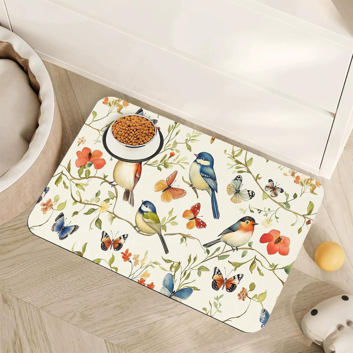 fish-boho-dog-food-mat-for-floors-ocean-absorbent-quick-dry-pet-feeding-mat-cat-dog-bowl-mats-for-food-and-water-non-slip-pet-accessories-supplies-12x20