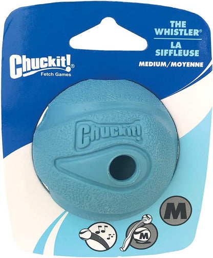 Chuckit! the Whistler Ball Dog Toy, Medium (2.5 Inch Diameter) for Dogs 20-60 Lbs, Pack of 2, Multicolor7