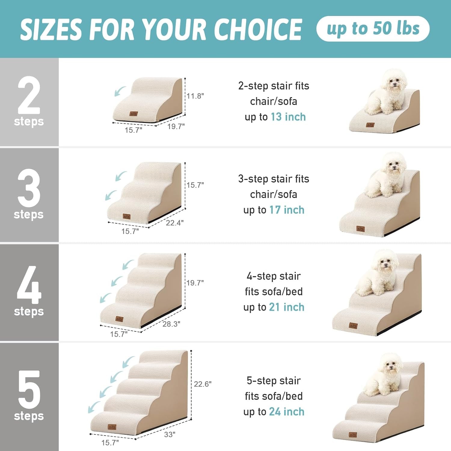 cozy-kiss-dog-stair-for-small-dog-15-7-h-3-step-pet-ramp-for-couch-curved-stable-dog-step-for-puppy-older-cat-senior-medium-short-legged-dog-non-slip-ladder-15-7x22-4x15-7-inch-beige
