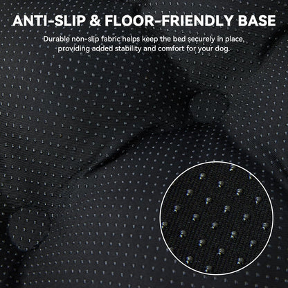 Orthopedic Dog Bed for Dogs, Calming Plush Dog Mat with Thick Cushion Support, Washable Fluffy Pet Bed with Non-Slip Bottom, Soft Indoor Dog Crate Bed (Gray, 41.0" L X 27.0" W X 4.0" Th)4
