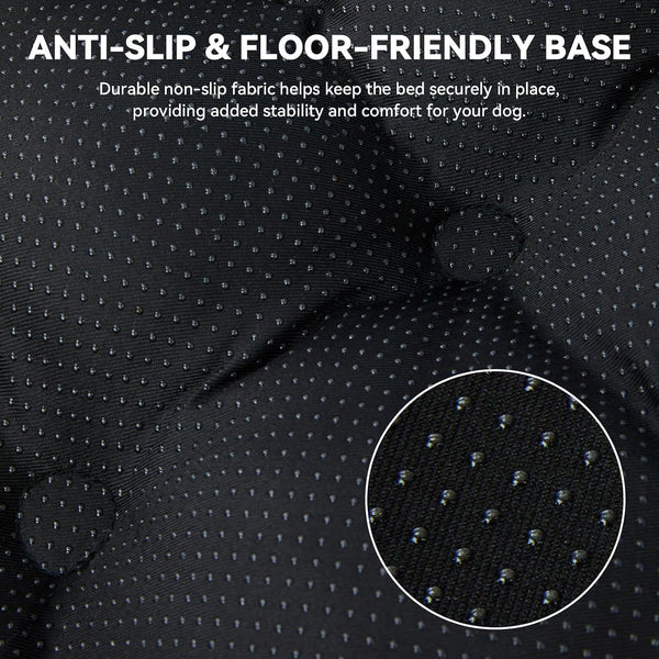 Orthopedic Dog Bed for Dogs, Calming Plush Dog Mat with Thick Cushion Support, Washable Fluffy Pet Bed with Non-Slip Bottom, Soft Indoor Dog Crate Bed (Gray, 41.0" L X 27.0" W X 4.0" Th)4